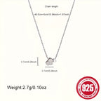 1pc Women's Fashion Necklace Elegant 925 Sterling Silver DIY Handmade Double Love Necklace is the best choice for birthday wedding season home and Easter Mother's Day gifts