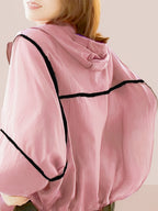 Women's Bohemian Shirt - Lightweight Breathable Loose-Fit Long Sleeve Hooded Cardigan with Pockets, & Sheer Mesh Panels for Outdoor Activities, Casual Elegance Collection