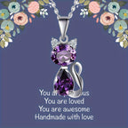 Cute Cat Pendant Necklace, Animal Sweater Chain, Great Christmas Halloween Thanksgiving Day Gift, New Year's Gift, Valentine's Day Gift