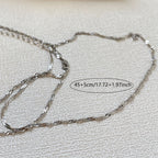 Silvery Twisted Pattern Necklace Elegant Luxury Style Copper Silver Plated Jewelry Daily Casual