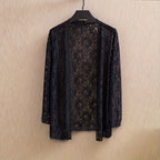 Elegant Lace Cardigan: Fall\u002FWinter Collection - Long Sleeve, Fitted Design, Hand Wash or Dry Clean, Suitable for Mature Occasions, Provides Warmth, Decoration, and Wind Protection - Women's Fashion Accessory