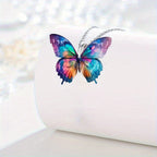 1pc Elegant Acrylic Butterfly Pendant Necklace, Colorful Unplated Jewelry, Ideal Gift for Christmas, Birthday, New Year, Family, and Friends
