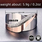 Elegant 925 Silver Wide Face Infinity Engagement Ring with Sparkling Cubic Zirconia Stones - Perfect for Weddings and Promises, Daily Occasion Ring|Elegant Ring Design|Durable Metal Ring