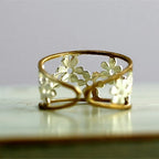 Exquisite Enamel Flower Ring Cute Daisy Flower Ring Ladies Jewelry Adjustable Jewelry Gift
