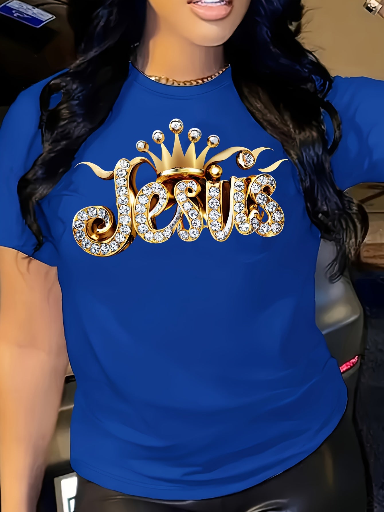 Graphic Print T-shirt, Short Sleeve Crew Neck Casual Top For Summer & Spring, Women'S Clothing