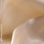 Elegant 925 Sterling Silver Long Adjustable Tassel Necklace for Women - Minimalist Luxury Design, Perfect for All Occasions & Ideal Holiday Gift, Festive Accessory|Sophisticated Accessory|Adjustable Length Necklace