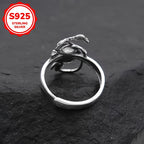A Women's Ring Creative Rose Ring Fashionable Opening Adjustable Women's Ring 925 Silvery 3.5g Daily Dressing Wear Gift for Women