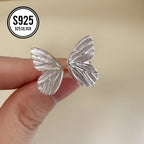 925 Hypoallergenic Sweet Butterfly Ring Niche Design Celebrity Simple Temperament Ring Daily Wear Accessories Decorative Accessories Valentine's Day Mother's Day Gift Lady Gift Anti-oxidation Storage Gift Box 3.6g