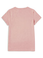 Rose Print Crew Neck T-Shirt, Casual Short Sleeve Top For Spring & Summer, Women's Clothing