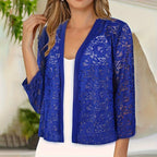 Elegant Lace Cardigan: Fall\u002FWinter Collection - Long Sleeve, Fitted Design, Hand Wash or Dry Clean, Suitable for Mature Occasions, Provides Warmth, Decoration, and Wind Protection - Women's Fashion Accessory